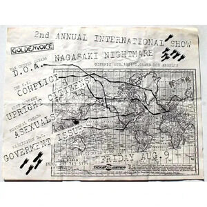 Vtg Rock Thrash Heavy Metal Band Concert Flyer Golenvoice A Sexuals CONFLIT